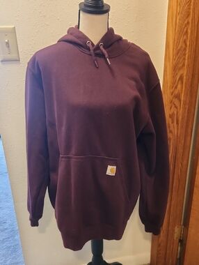 Carhartt Plum Rain Defender Hooded Sweatshirt Men's Medium